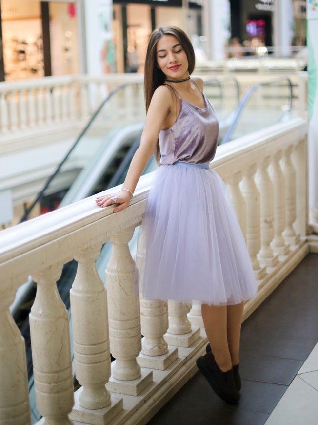 Lavender Violet Tulle skirt AIRSKIRT Family Look