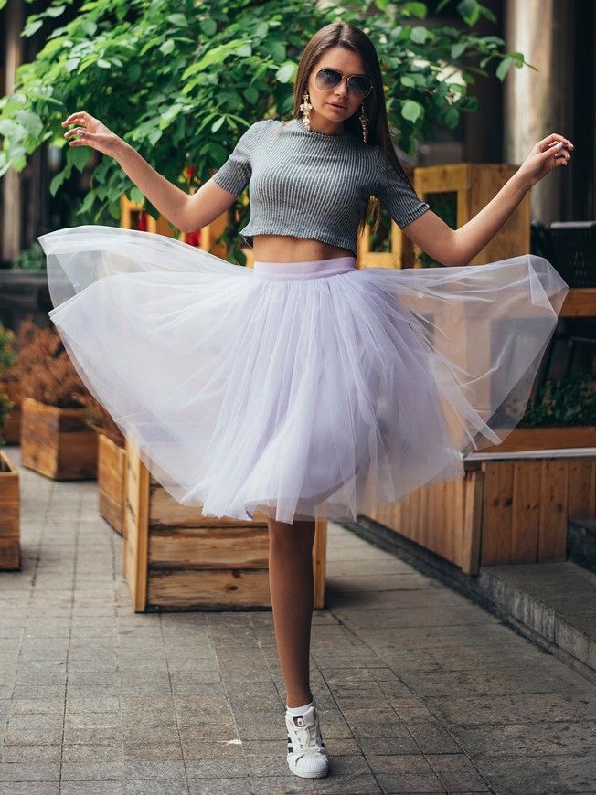 Lavender Violet Tulle skirt AIRSKIRT Family Look