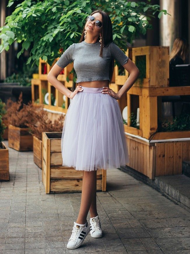 Lavender Violet Tulle skirt AIRSKIRT Family Look