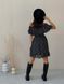 Sundress Tyu-Tyu! XS/S chiffon floral black with ruffles and with bare shoulders