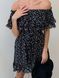 Sundress Tyu-Tyu! XS/S chiffon floral black with ruffles and with bare shoulders