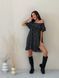 Sundress Tyu-Tyu! XS/S chiffon floral black with ruffles and with bare shoulders