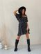 Sundress Tyu-Tyu! XS/S chiffon floral black with ruffles and with bare shoulders