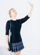 Constructor-dress black Airdress with removable green tartan skirt