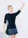 Constructor-dress black Airdress with removable green tartan skirt