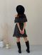 Sundress Tyu-Tyu! XS/S chiffon floral black with ruffles and with bare shoulders