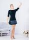 Constructor-dress black Airdress with removable green tartan skirt