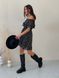 Sundress Tyu-Tyu! XS/S chiffon floral black with ruffles and with bare shoulders