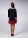 Constructor-dress black Airdress with removable marsala skirt