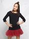 Constructor-dress black Airdress with removable marsala skirt