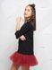 Constructor-dress black Airdress with removable marsala skirt